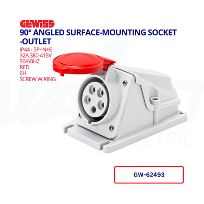GEWISS 32A Surface-Mounting Socket Outlet, 3P+N+E