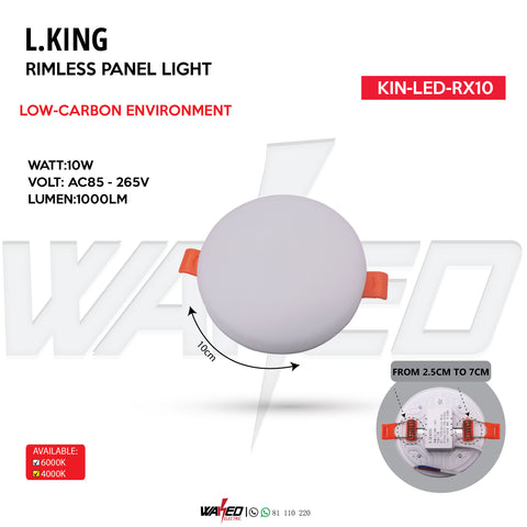 RIMLESS SPOT LIGHT - 10WATT - ROUND - L.king