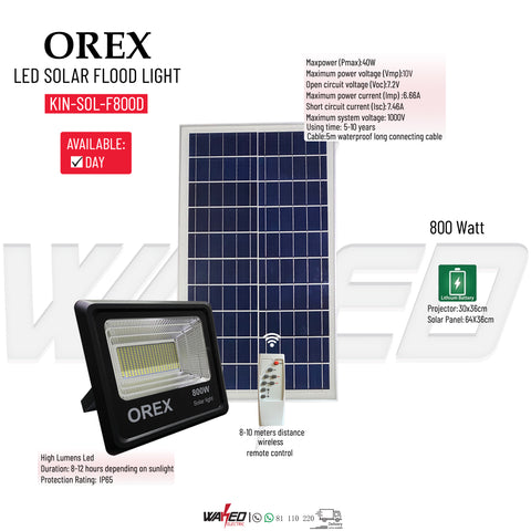 Solar Led Flood Light - 800watt - OREX