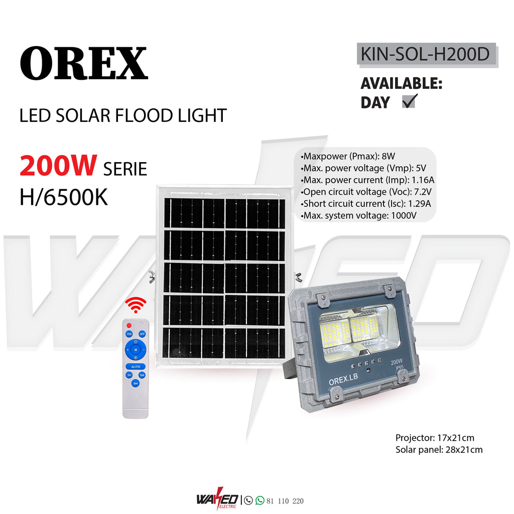 Solar Flood Light - 200w - OREX.LB