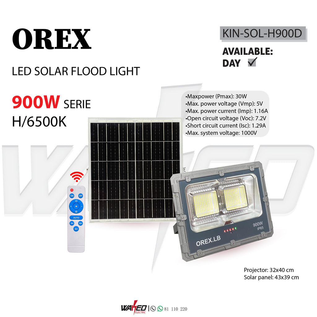 Solar Flood Light - 900w - OREX.LB