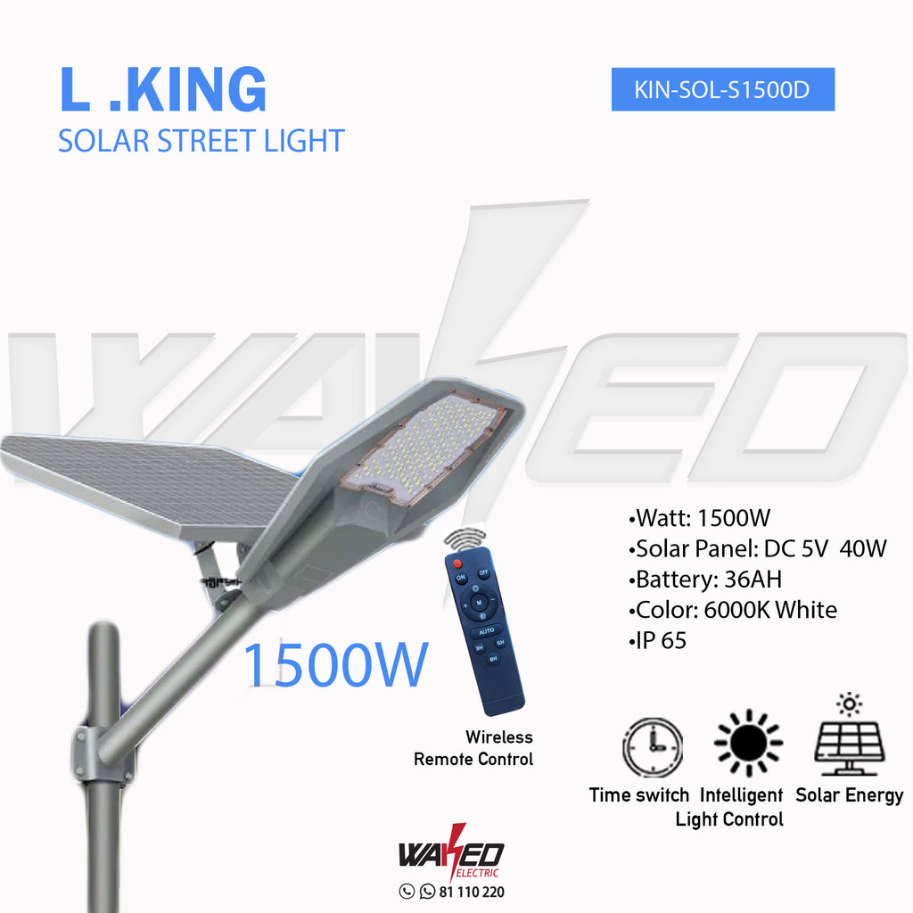 SOLAR STREET LIGHT- 1500W - L.KING