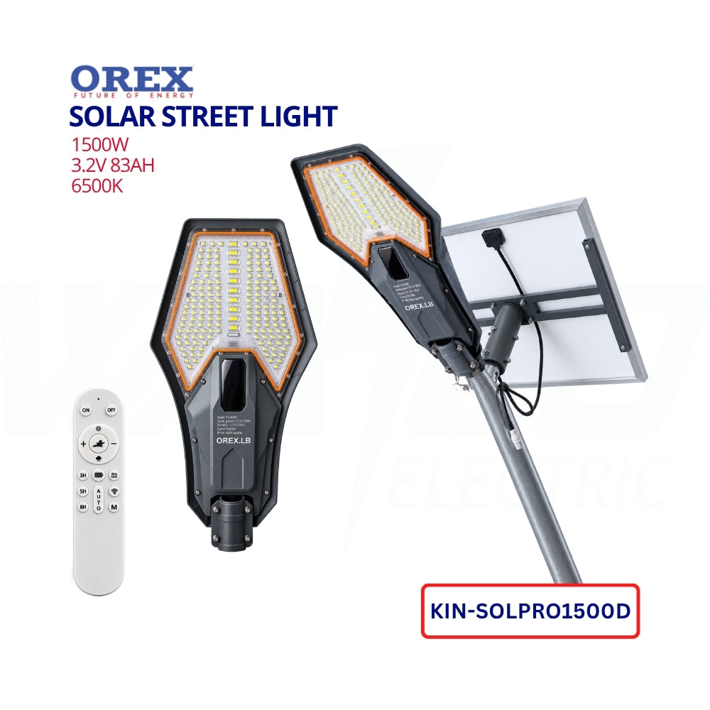 OREX 1500W Solar Street Light
