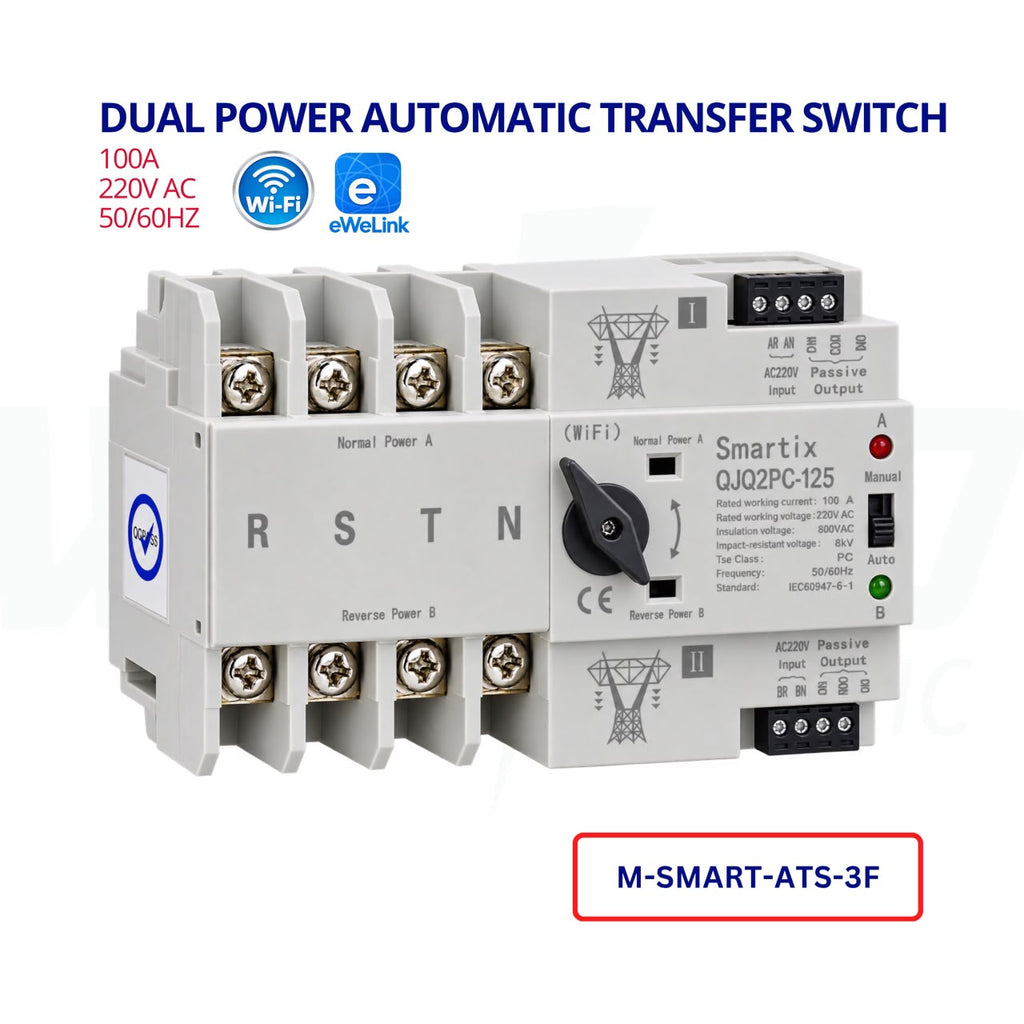 Smartix 100A Wi-Fi Automatic Transfer Switch – 4-Pole