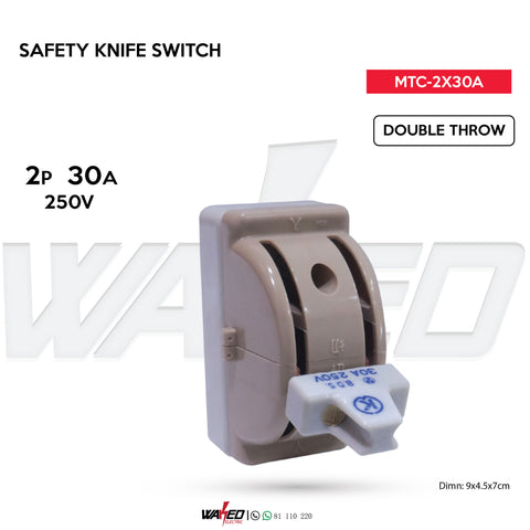 Safety Knife Switch - 250V - 2P 30A