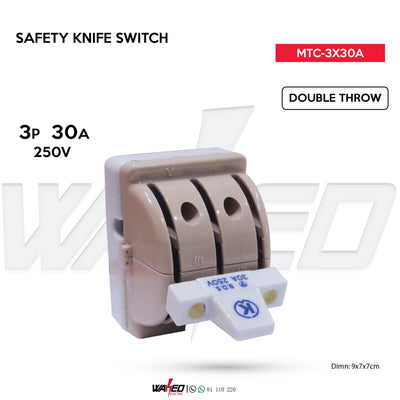 Safety Knife Switch - 250V - 3P 30A