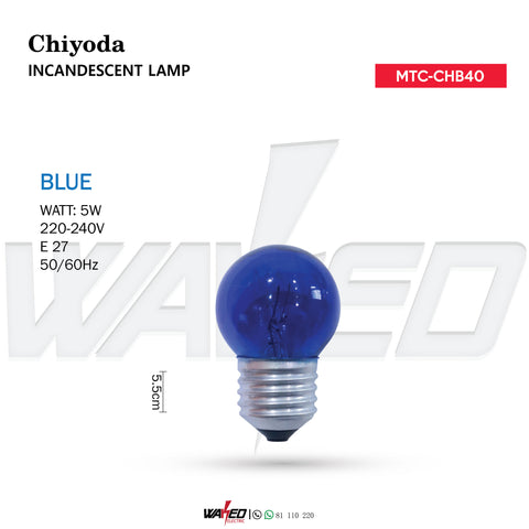 Incandescent Lamp - 5w - BLUE - CHIYODA