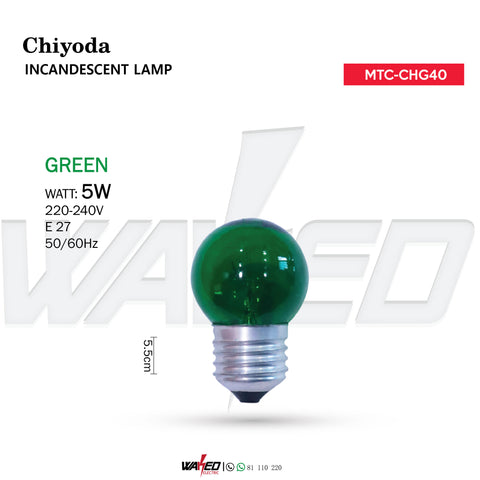 Incandescent Lamp - 5w - GREEN - CHIYODA