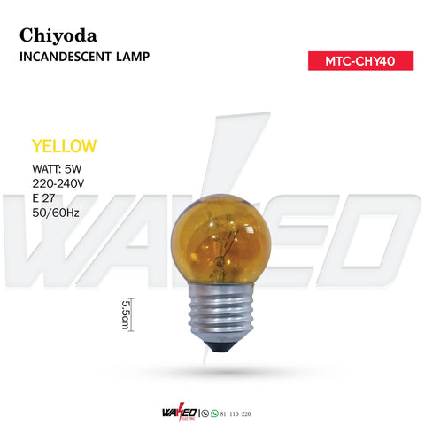Incandescent Lamp - 5w - YELLOW - CHIYODA