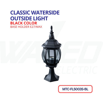 Classeic Waterside Outside Light - Black