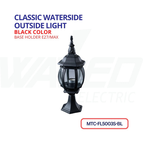 Classeic Waterside Outside Light - Black