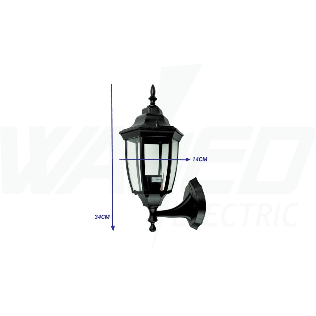 Wall Lantwern - Aluminum - Black