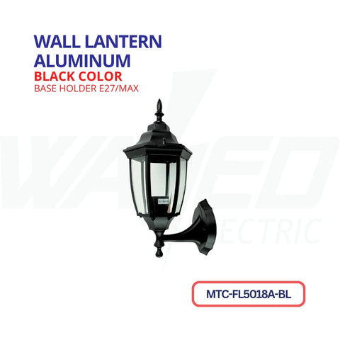 Wall Lantwern - Aluminum - Black