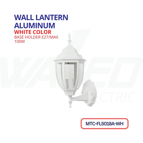 Wall Lantwern - Aluminum - White