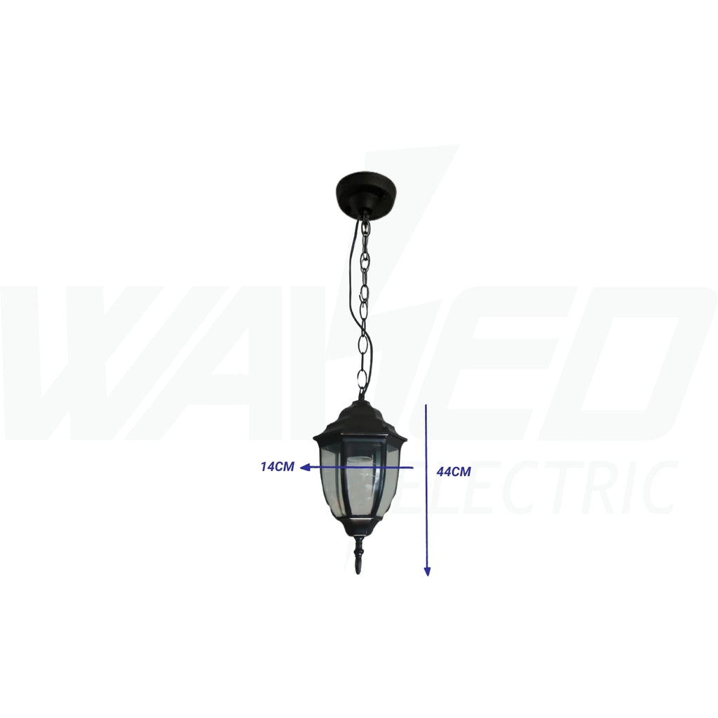 Ceiling Lantern - Aluminum - Black