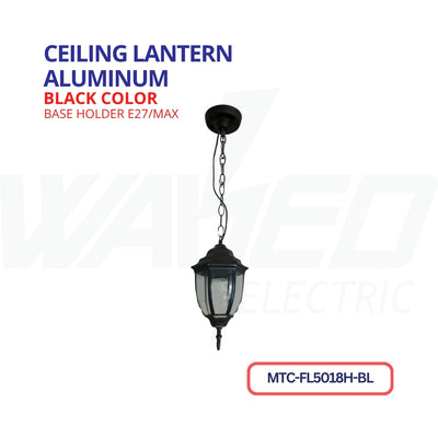 Ceiling Lantern - Aluminum - Black