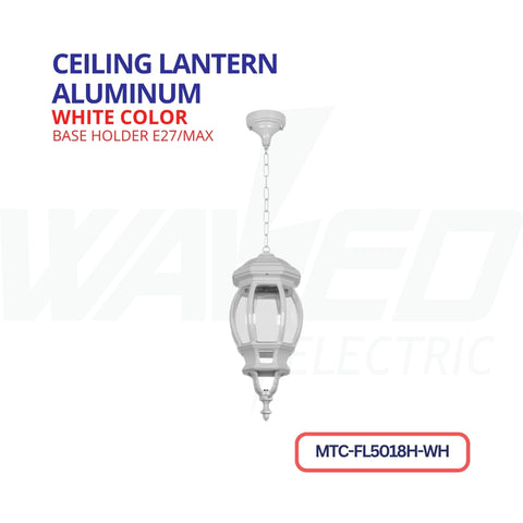 Ceiling Lantern - Aluminum - White