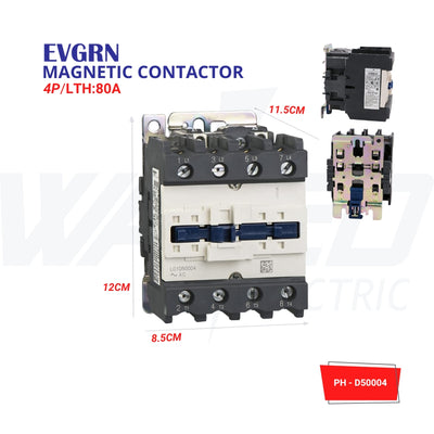 Industrial Contactor – 3 POLES - 80A, 1000V -  3Phase - EVGRN