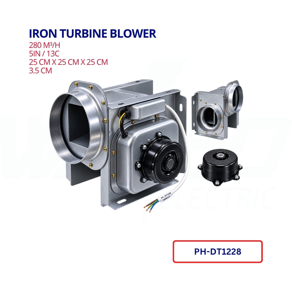 Compact Iron Turbine Blower – 5in / 13C, 280m³/h