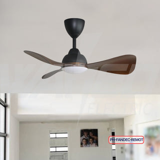 Ceiling Fan Light - 3 Blades - With Remote