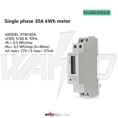 Single Phase 30A kWh meter