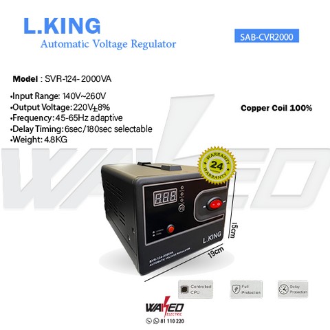 Automatic Voltage Regulator - 2000VA -  L.KING