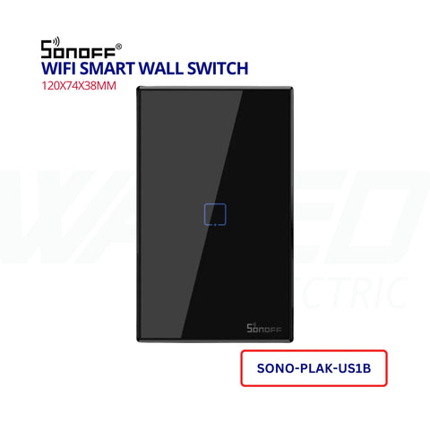 SONOFF Wi-Fi Smart Touch Wall Switch – Black | 1, 2 & 3 Gang