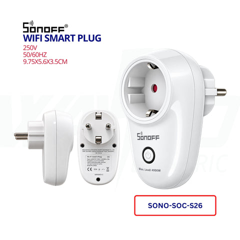 SONOFF S26R2 Wi-Fi Smart Plug – EU Socket