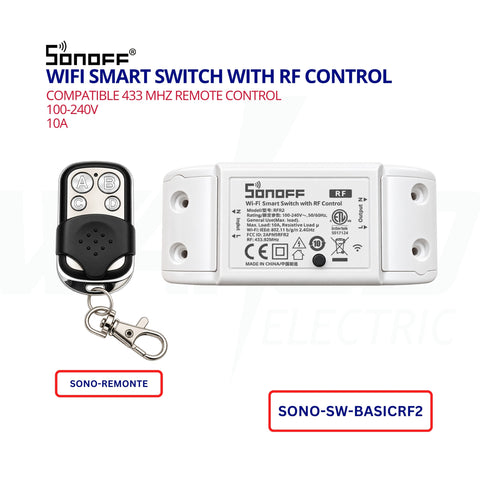 SONOFF RFR2 – 10A Wi-Fi Smart Switch with RF Remote Control