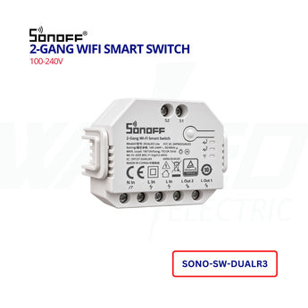 SONOFF DUALR3 Lite – 2-Gang Wi-Fi Smart Switch & Motor Controller