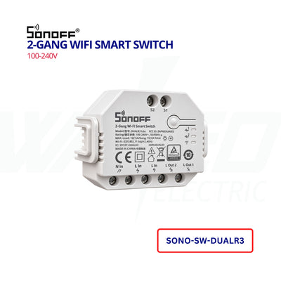 SONOFF DUALR3 Lite – 2-Gang Wi-Fi Smart Switch & Motor Controller
