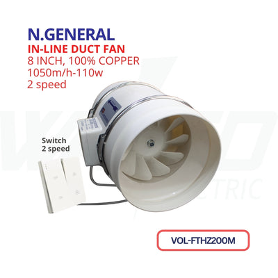 IN-LINE Duct Fan - 110W