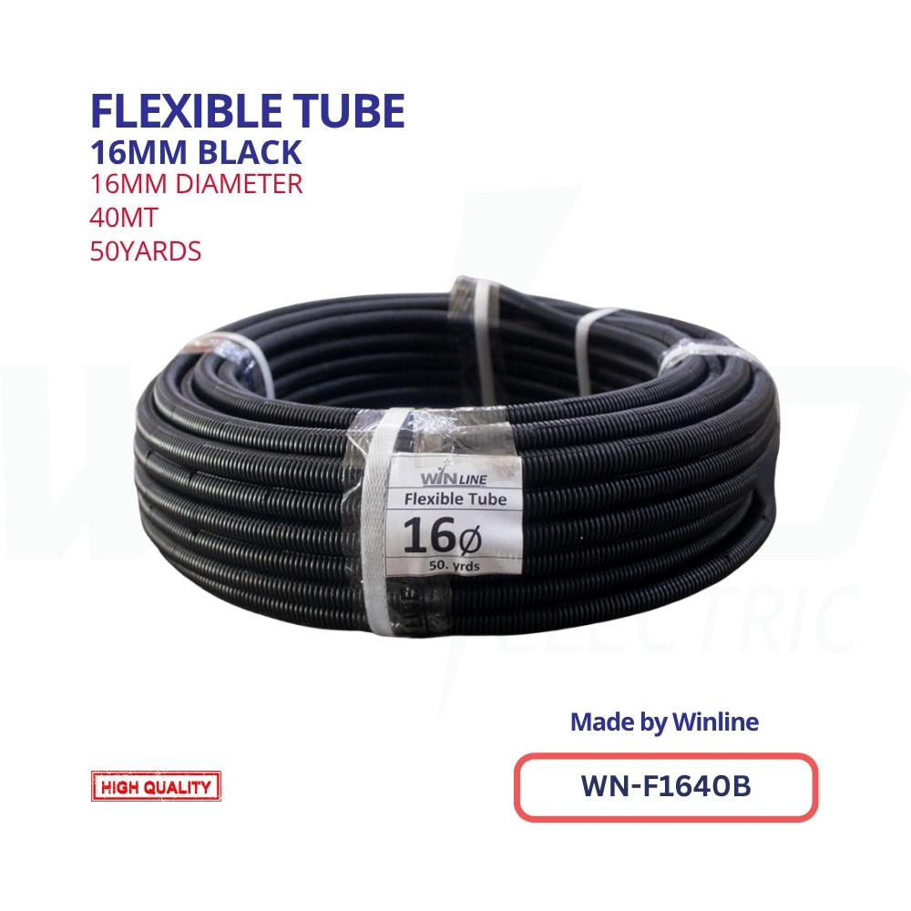 WINLINE Flexible Conduit – 16mm Black