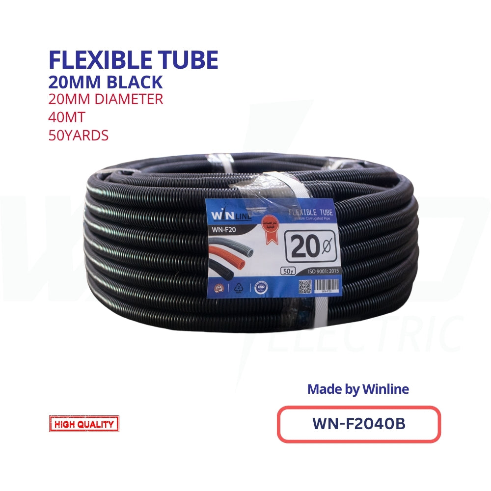 WINLINE Flexible Conduit – 20mm Black