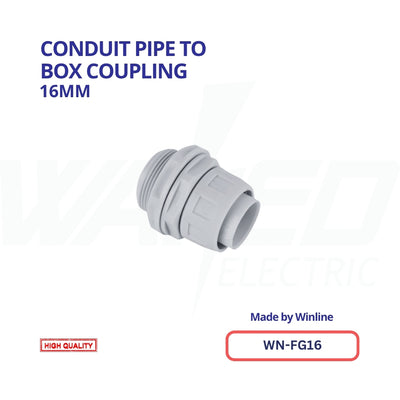 Conduit Pipe to Box Coupling 16mm