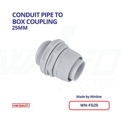 Conduit Pipe to Box Coupling 25mm