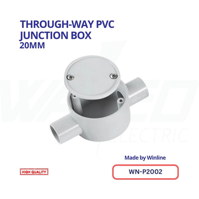 WINLINE Through-Way PVC Junction Box – 20mm