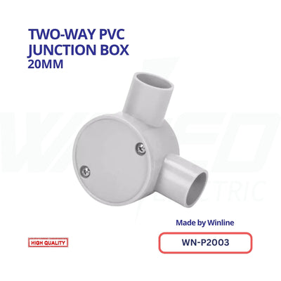 WINLINE Two-Way PVC Junction Box – 20mm