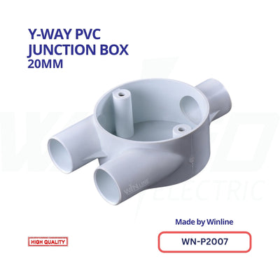 WINLINE Y-Way PVC Junction Box – 20mm