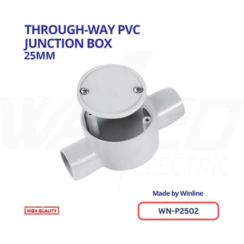 WINLINE Through-Way PVC Junction Box – 25mm