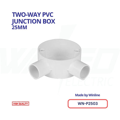 WINLINE Two-Way PVC Junction Box – 25mm