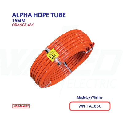 WINLINE Alpha HDPE Tube – 16mm Orange (45Y)