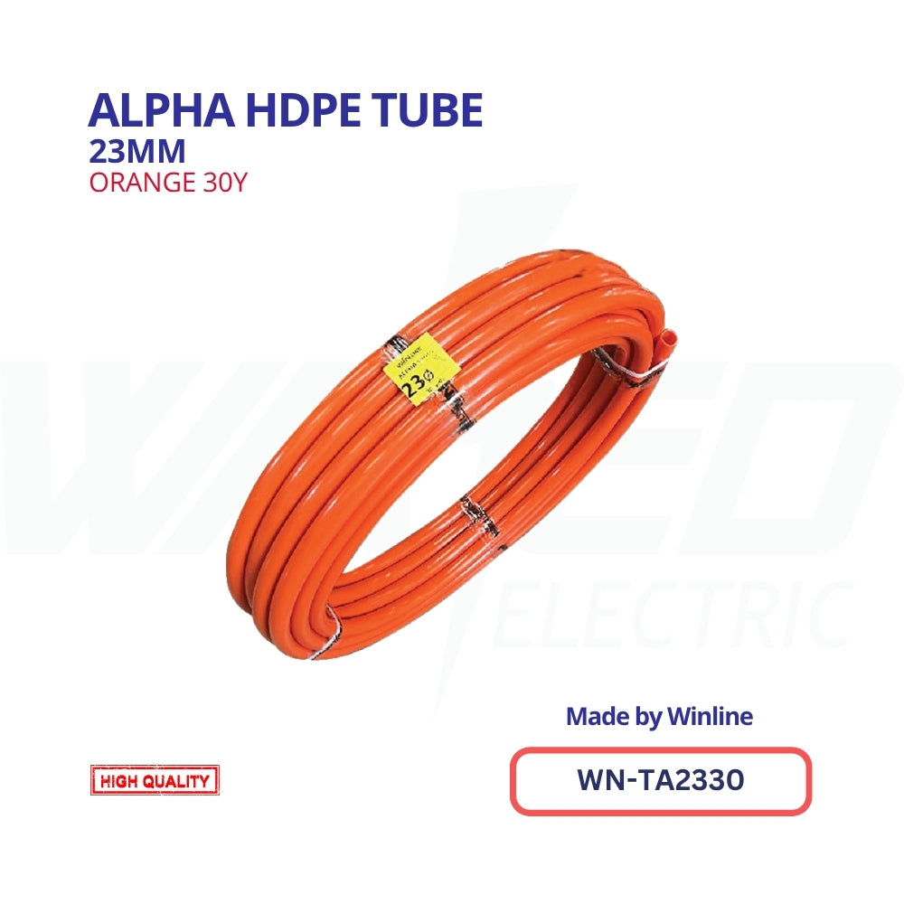 WINLINE Alpha HDPE Tube – 23mm Orange (30Y)