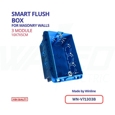 Flush Mounting Boxes For Masonry Walls (Blue)