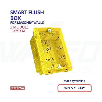 Flush Mounting Boxes For Masonry Walls (Yellow)