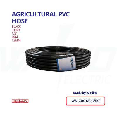 WINLINE Agricultural PVC Hose – 12mm × 50m