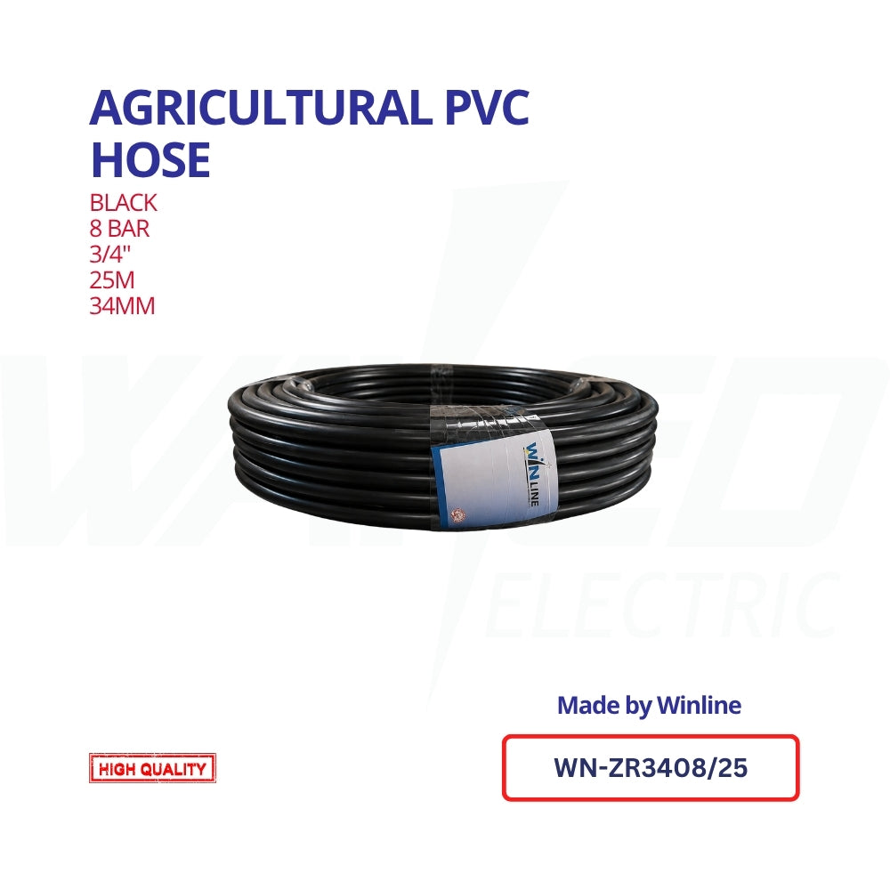 WINLINE Agricultural PVC Hose – 34mm × 25m