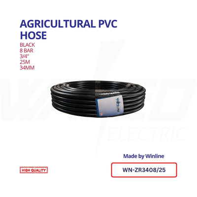 WINLINE Agricultural PVC Hose – 34mm × 25m