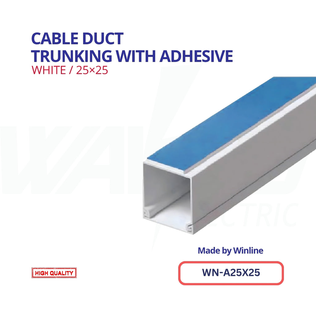Cable Duct - 25x25mm with Adhesive