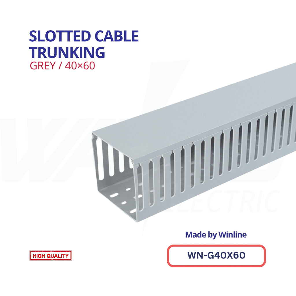Slotted Cable - 40x60mm - Grey